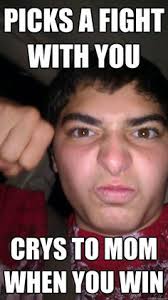 Picks a Fight, Cries to Mom