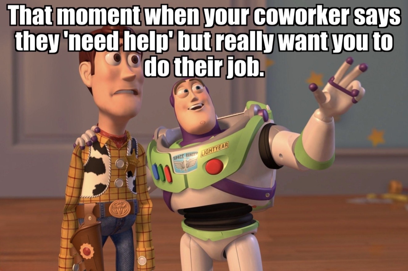 Coworker “needs help”