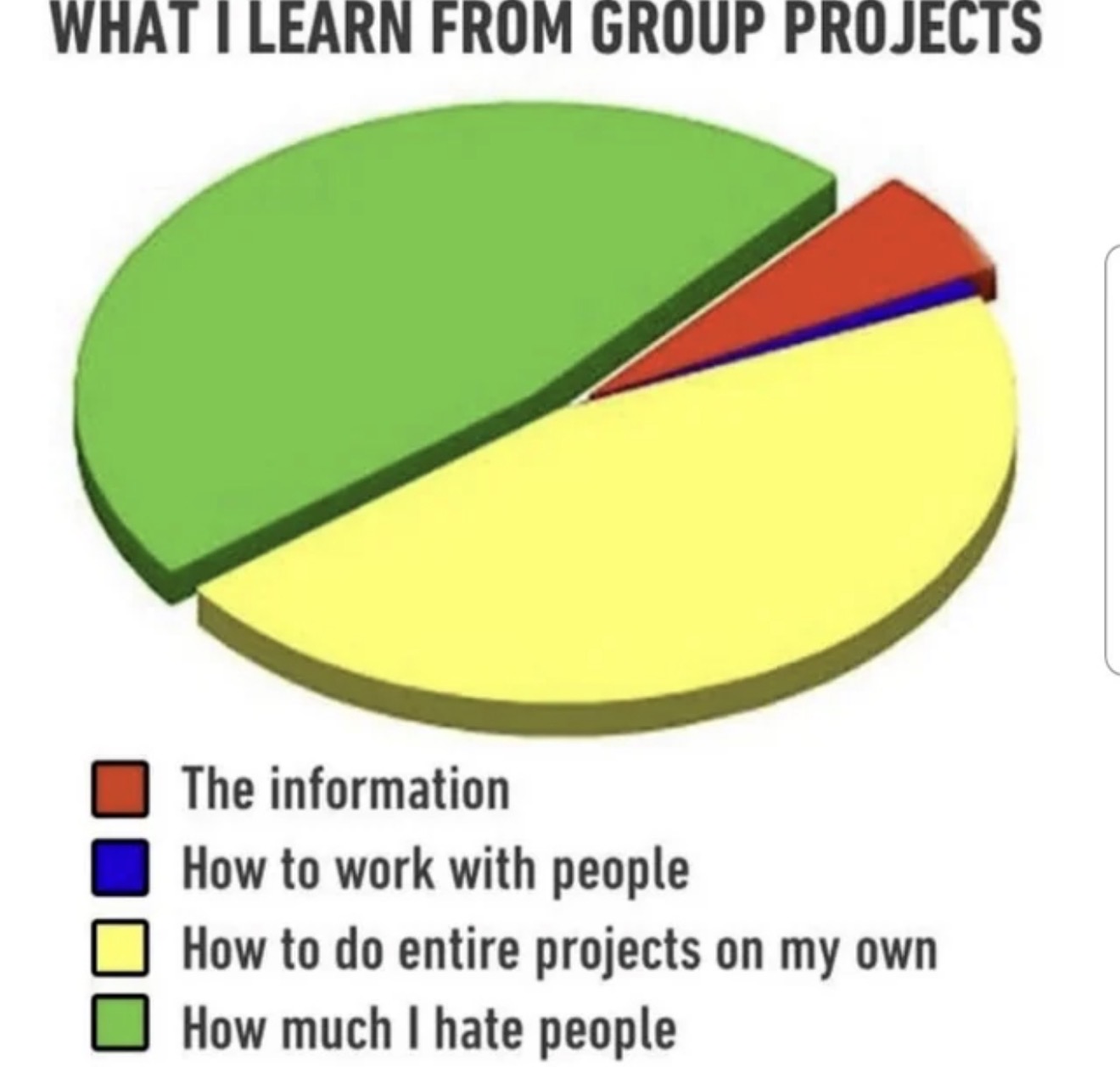 Group projects pie chart