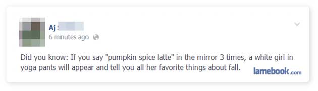 Say Pumpkin Spice Latte