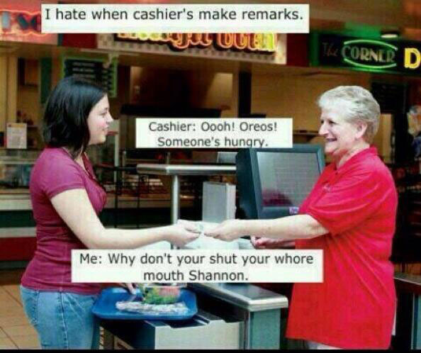 When Cashiers Make Comments