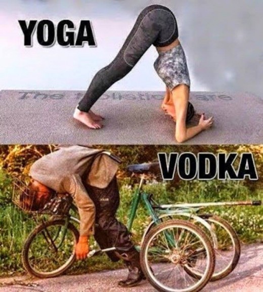 Bilderesultat for yoga vs vodka